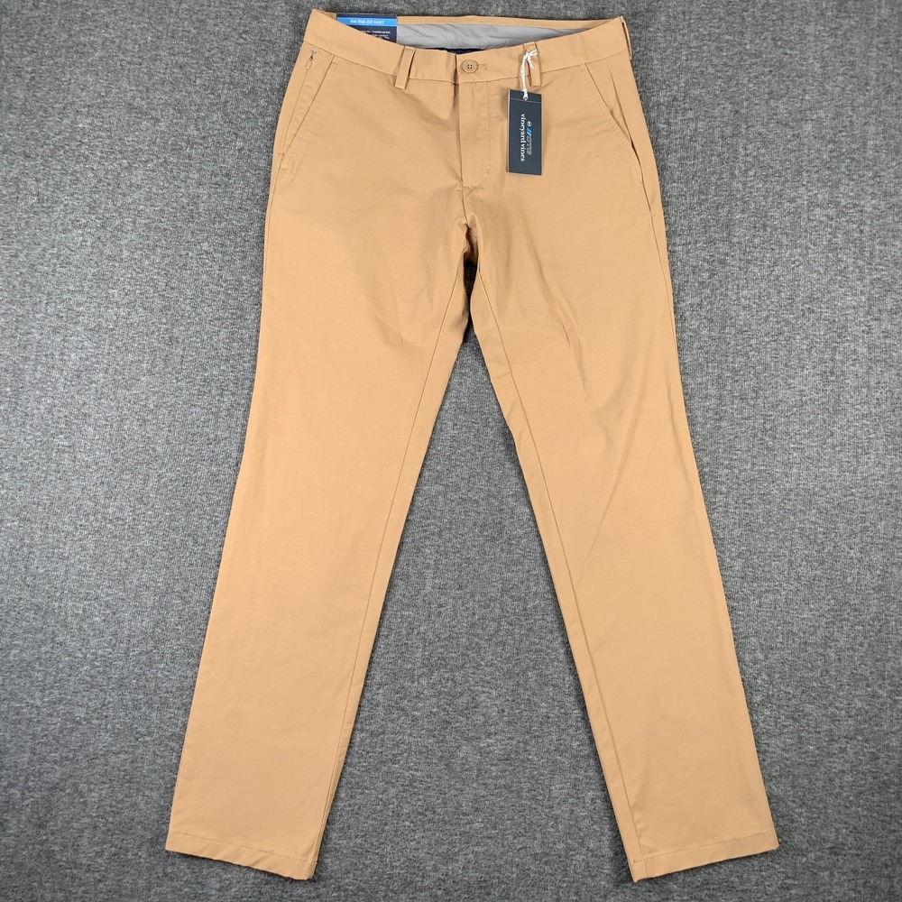 Vineyard Vines OTG Pants Men 31x31 Brown On The Go Performance Stretch NEW